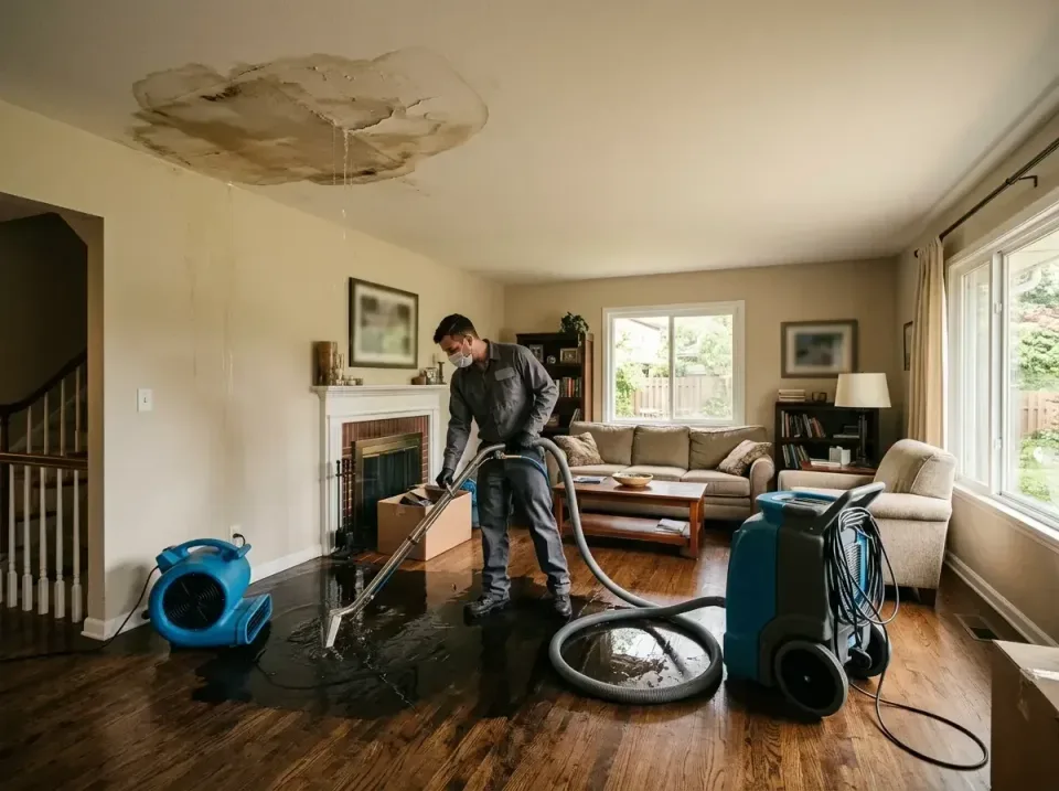 attic-pipe-burst-ceiling-drip-008 — frequently asked questions, Water Damage Restoration & Carpet Care in Columbia, IL